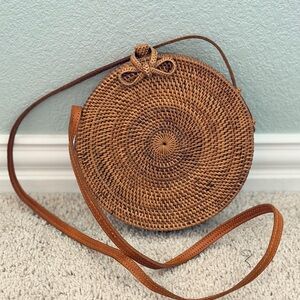 Bembien Rose Woven Crossbody Bag